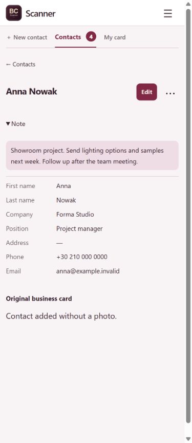 PDF, Excel and phone — BC Scanner